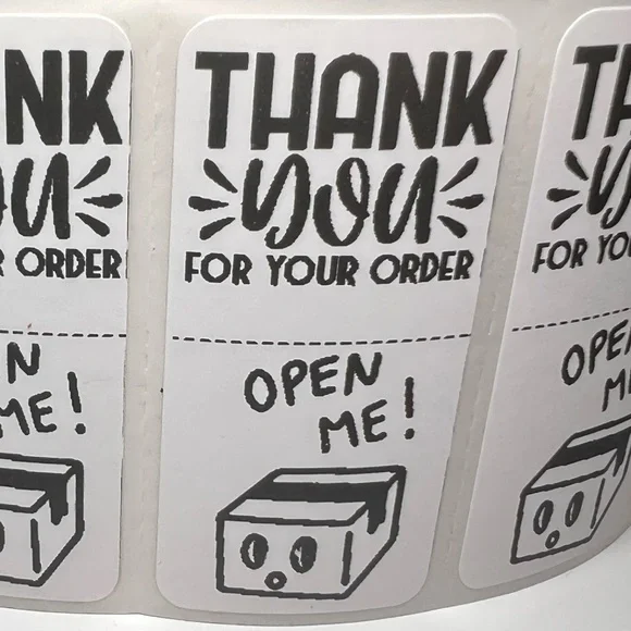 Set of 100 - Thank you / Open Me Seal Adhesive Packaging Label Stickers  new - Picture 12 of 12